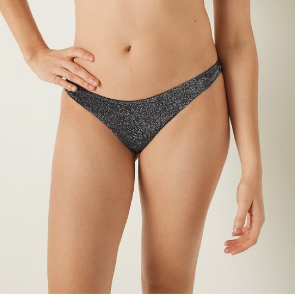 PINK Shimmer Brazilian Bikini Bottom. 🖤👙 - Picture 2 of 5